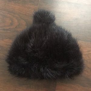 Oversized faux fur hat